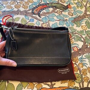 Coach Black Leather Mini Bag